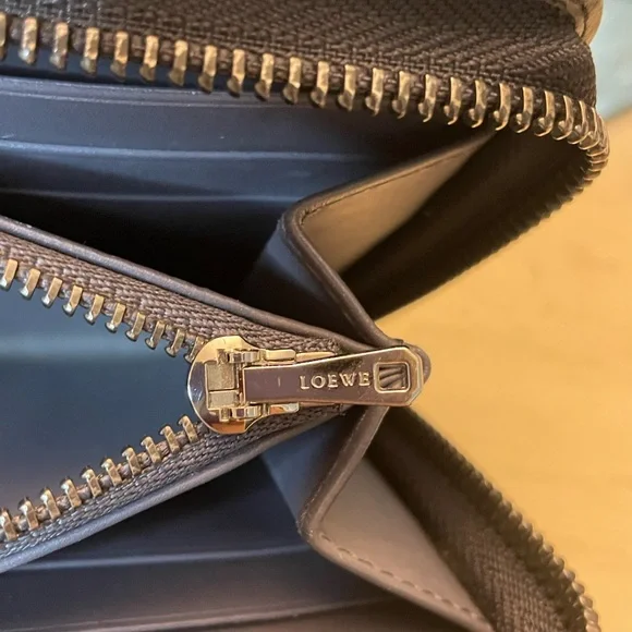 Loewe blue and white polka dot zip around wallet *WITH BOX* - Picture 12 of 15